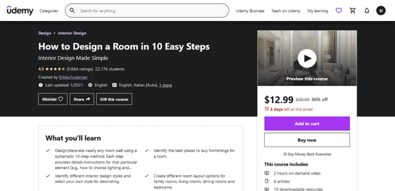 15 Best FREE Online Interior Design Courses (September 2025)