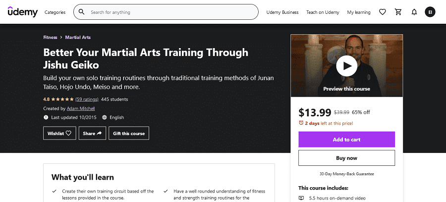 martial arts online training