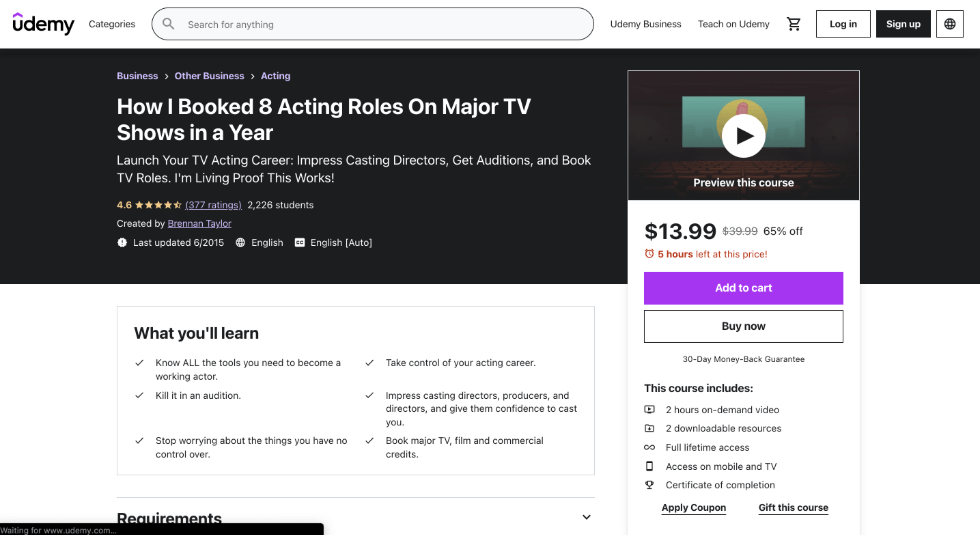 online acting classes