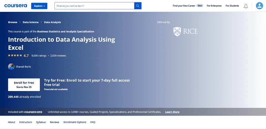 best free excel courses