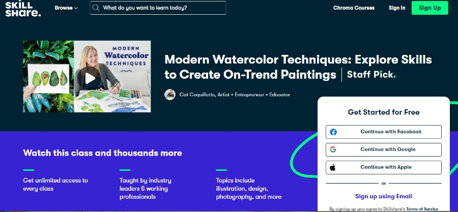 best online watercolor classes