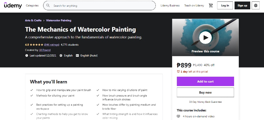 online watercolor classes