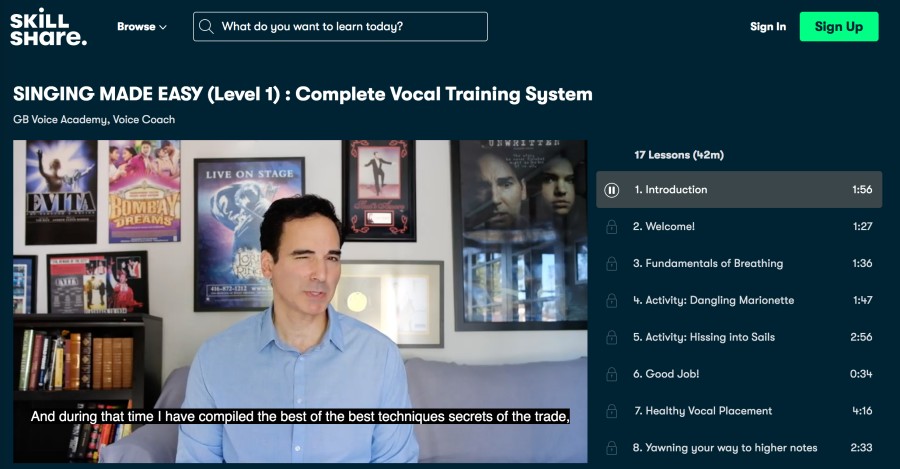 online singing classes