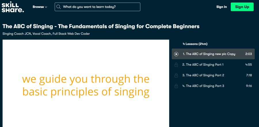 singing lessons for beginners